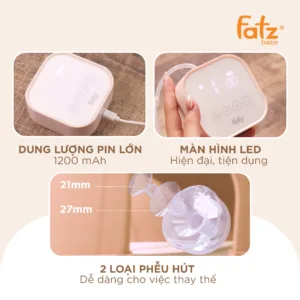 mÁy hÚt sỮa ĐiỆn ĐÔi rẢnh tay twinfree 1 fb1301tg