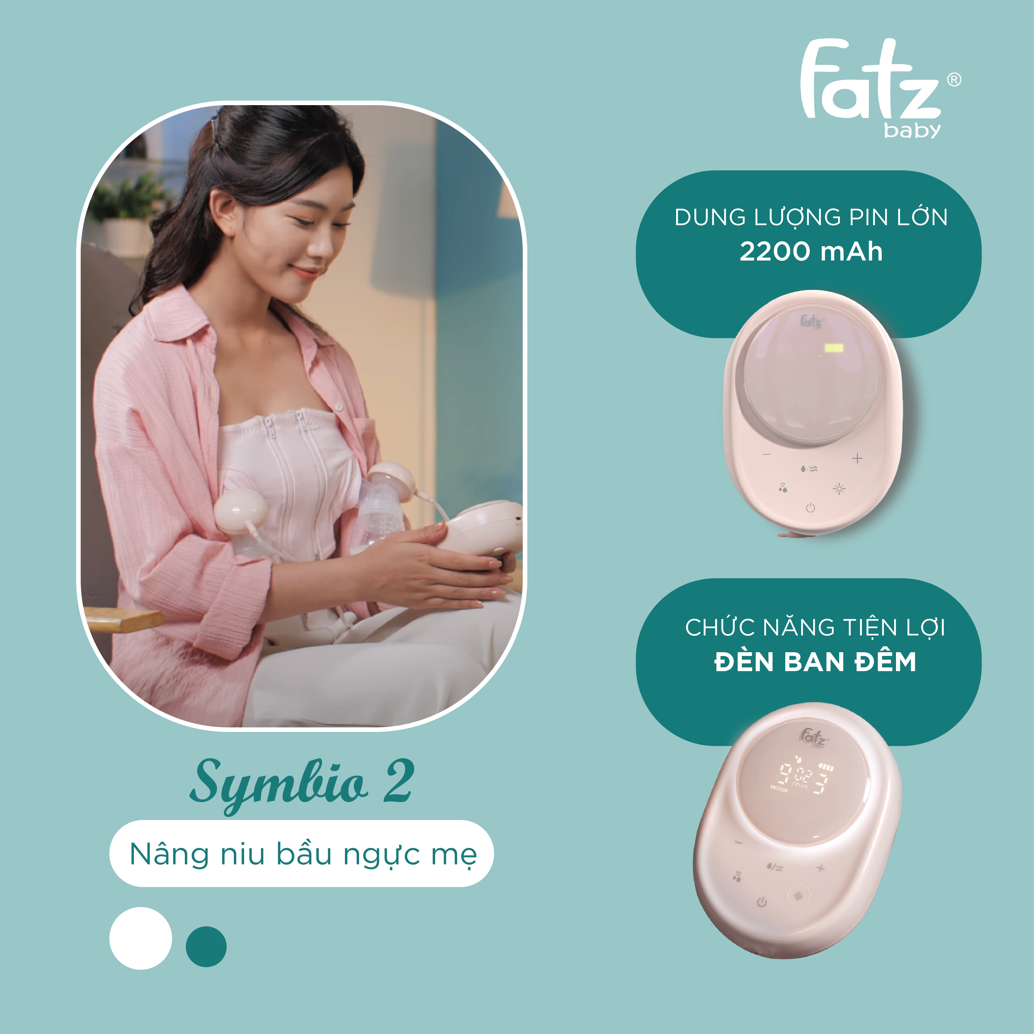 mÁy hÚt sỮa ĐiỆn ĐÔi symbio 2 fb1142rh