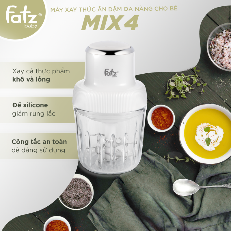 máy xay thức ăn dặm đa năng cho bé mix 4