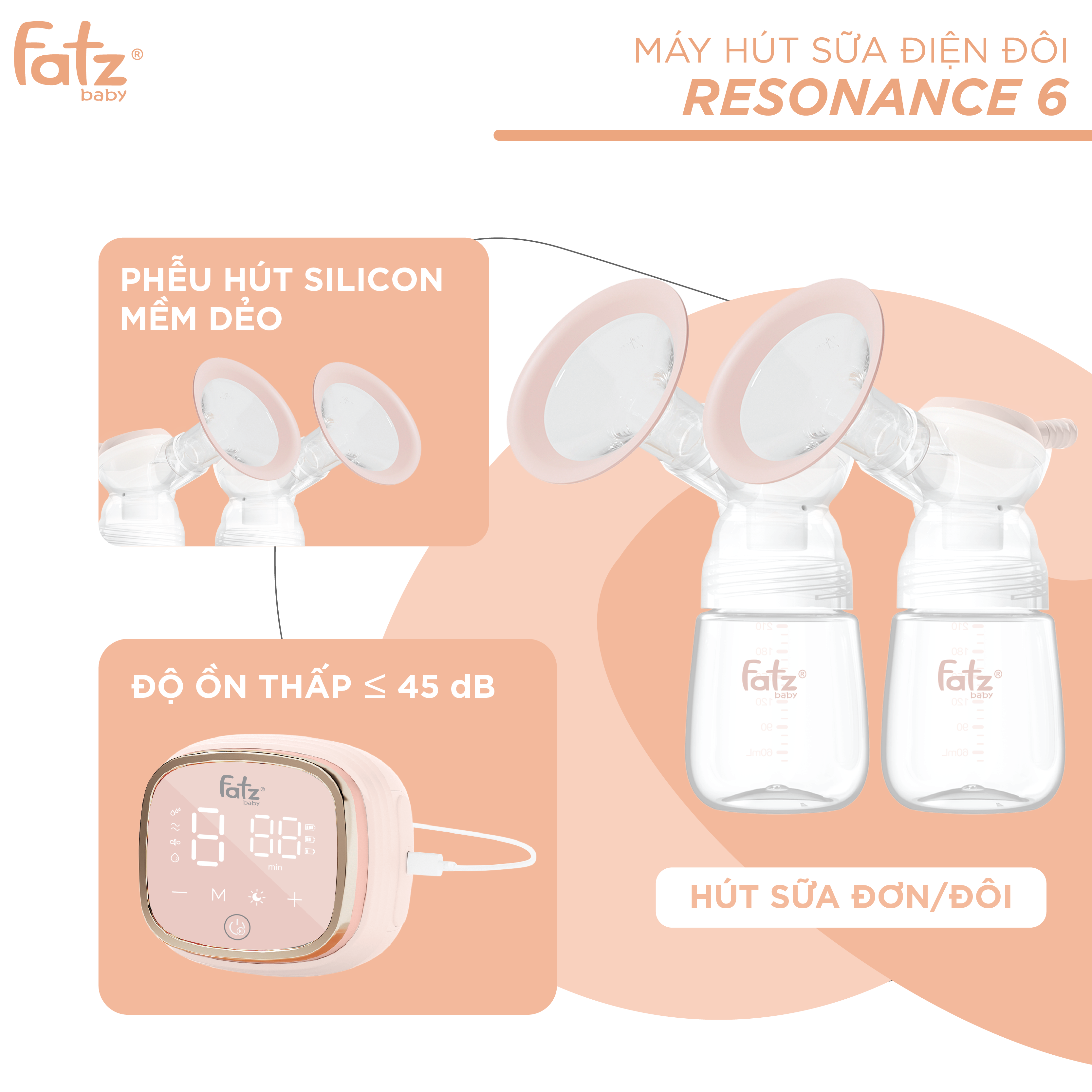 mÁy hÚt sỮa ĐiỆn ĐÔi resonance 6 fb1102vn